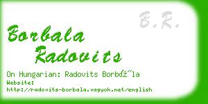 borbala radovits business card